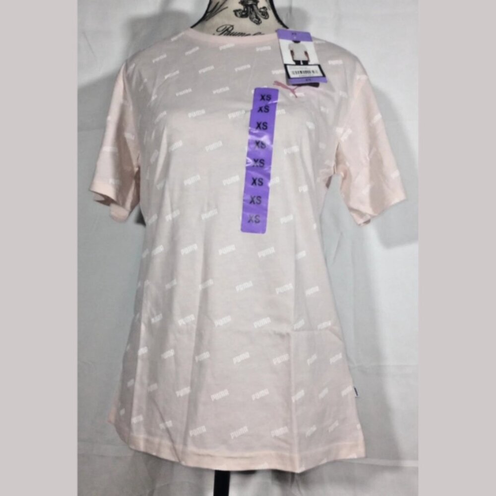 NWT Puma Women’s Ultra Boyfriend Tee XS Rosewater Pink Crew Neck Short Sleeve